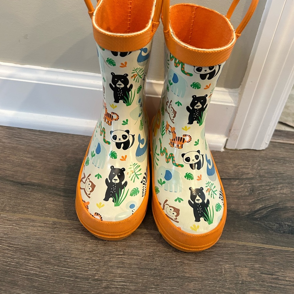 Kids Animal Print Rain Boots - 7/8 Toddler Size